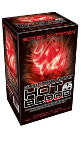 Scitec nutrition - hot blood - complex pre-workout stimulant - 25 tasak