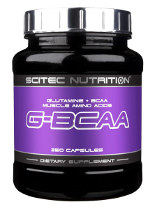 Scitec nutrition - g-bcaa - glutamine + bcaa essential amino acids - 250 kapszula