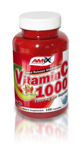 Amix - vitamin c 1000 with rose hip extract - timed release absorbtion - 100 kapszula