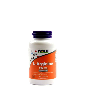 Now - l-arginine 500 mg - conditionally essential amino acid - 100 kapszula