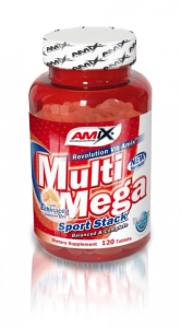 Amix - multi mega sport stack - with echinacea + coenzyme q10 - 120 tabletta