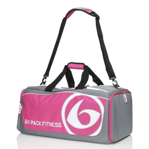 6 pack fitness - prodigy collection varsity duffle, pink/grey - sporttáska, pink/szürke (na)