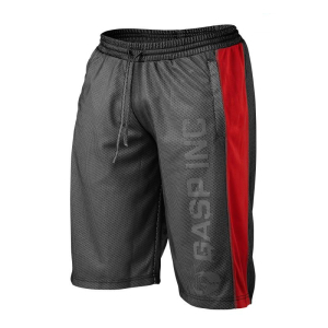 Gasp inc - ultimate mesh shorts - fekete/piros edzőnadrág (bn)