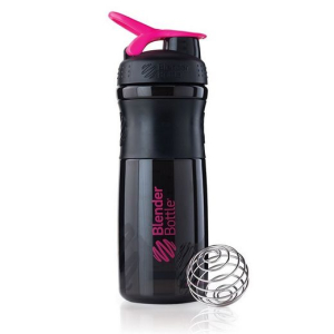 Blender bottle - sportmixer shaker - black/pink - 760 ml