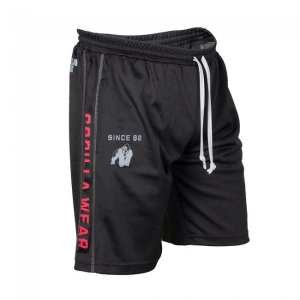 Gorilla wear - functional mesh shorts - fekete/piros rövidnadrág