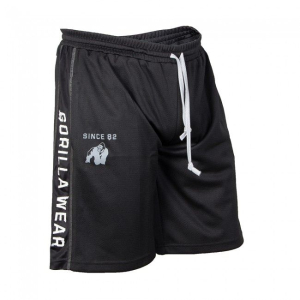 Gorilla wear - functional mesh shorts - fekete/fehér rövidnadrág