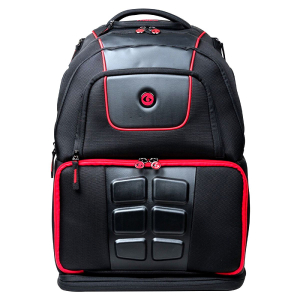 6 pack fitness - voyager backpack - hátizsák - fekete/piros (na)