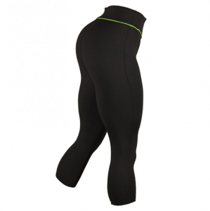 Musclepharm sportswear - womens capri pant - black/lime