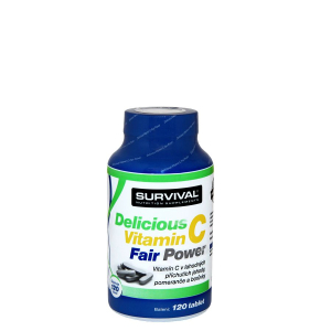 Survival - delicious vitamin c fair power - 120 rágótabletta