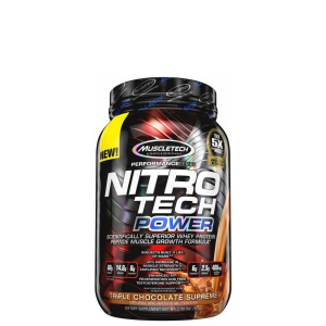 Muscletech - nitro tech power - whey protein peptide muscle growth formula - 2 lbs - 908 g (nd)