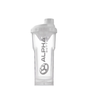 Alpha designs - alpha bottle 750 - 100% leak-proof shaker bottle - clear/black
