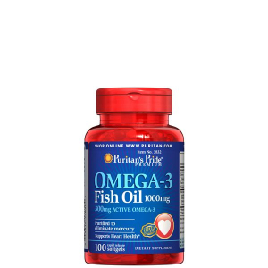 Puritan's pride - omega-3 fish oil 1000 mg - 100 kapszula