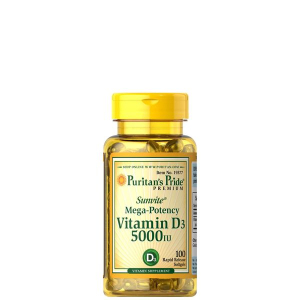 Puritan's pride - vitamin d3 5000 iu - 100 kapszula