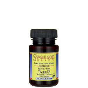 Swanson - vitamin k2 100 mcg - menaquinone-7 from natto - 30 kapszula