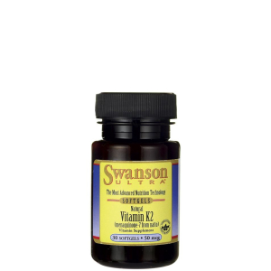 Swanson - vitamin k2 50 mcg - menaquinone-7 from natto - 30 kapszula