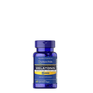Puritan's pride - extra strength melatonin 5 mg - nighttime sleep aid - 60 gélkapszula