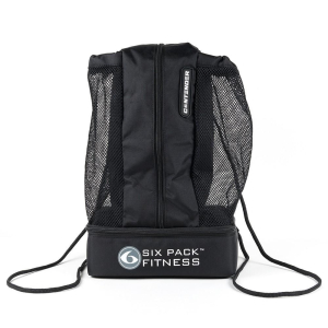 6 pack fitness - contender 2.0 - hálós edzőtáska hűtőrekesszel - fekete