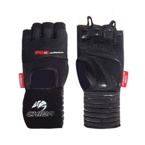 Chiba gloves - air wrap - anantómiai edzőkesztyű csuklószorítóval - fekete
