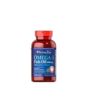Puritan's pride - omega-3 fish oil 1000 mg - 250 kapszula