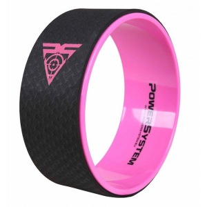 Power system - yoga wheel pro - jóga kerék, fekete-pink
