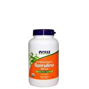 Now - certified organic spirulina 500 mg - 500 tabletta