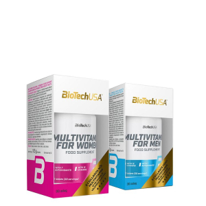 Biotech usa - multivitamin for women + multivitamin for men csomag - 2 x 60 tabletta