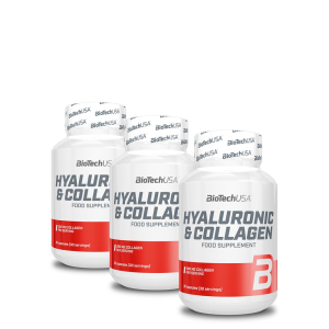 Biotech usa - hyaluronic & collagen - 3 x 30 kapszula