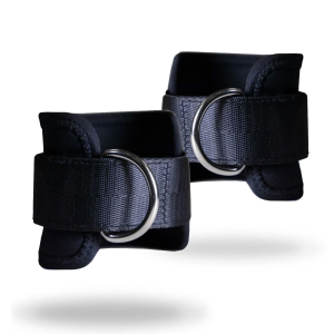 Premium ankle adapter set - tépőzáras bokapánt párban, fekete
