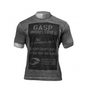 Gasp inc - broad street print tee - férfi póló - mosott fekete