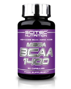 Scitec nutrition - mega bcaa 1400 - high dose bcaa amino acids - 120 kapszula